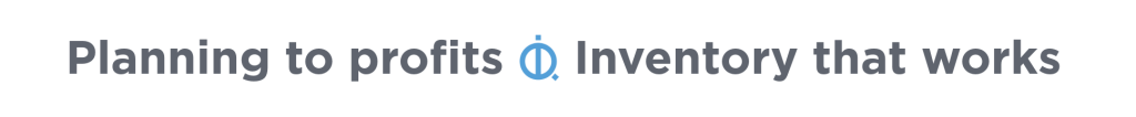 ProcurelyIQ Tagline Grey Blue, Planning to profits - Inventory that works.